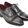 Paul Parkman Men's Hand-Painted Captoe Leather Oxfords in Gray & Black