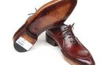 Paul Parkman Men's Side Handsewn Leather Split-toe Oxfords in Burgundy