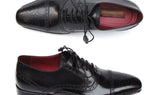 Paul Parkman Men's Handsewn Captoe Oxfords in Black