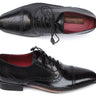 Paul Parkman Men's Handsewn Captoe Oxfords in Black