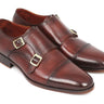 Paul Parkman Men's Leather Double Monkstraps in Brown in #color_