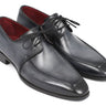 Paul Parkman Men's Hand-Painted Leather Apron Derby Shoes in Gray & Black