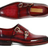 Paul Parkman Men's Leather Double Monkstraps in Black & Bordeaux