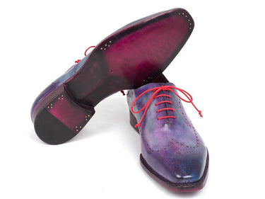 Paul Parkman Men's Goodyear Welted Wingtip Oxfords in Purple