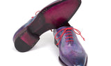 Paul Parkman Men's Goodyear Welted Wingtip Oxfords in Purple