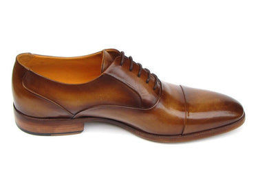 Paul Parkman Men's Hand-Painted Leather Oxfords in Brown