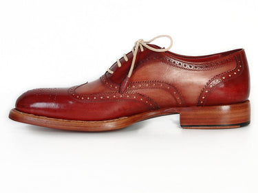 Paul Parkman Men's Wingtip Oxfords in Bordeaux & Camel