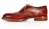 Paul Parkman Men's Wingtip Oxfords in Bordeaux & Camel