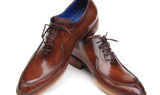 Paul Parkman Men's Side Handsewn Leather Split-toe Oxfords in Brown