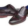 Paul Parkman Men's Hand-Painted Leather Oxfords in Black & Purple