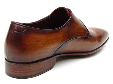 Paul Parkman Men's Handmade Leather Single Monkstraps in Brown