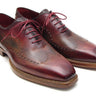 Paul Parkman Men's Goodyear Welted Wingtip Oxfords in Bordeaux & Camel