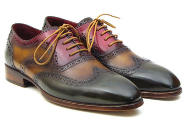 Paul Parkman Men's Wingtip Oxfords in Green, Camel & Bordeaux