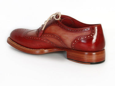 Paul Parkman Men's Wingtip Oxfords in Bordeaux & Camel