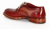 Paul Parkman Men's Wingtip Oxfords in Bordeaux & Camel