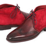 Paul Parkman Men's Suede & Leather Chukka Boots in Bordeaux in #color_