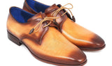 Paul Parkman Men's Hand-Painted Leather Derby Shoes in Brown & Camel