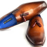 Paul Parkman Men's Leather Tassel Loafers in Walnut