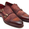 Paul Parkman Men's Suede Double Monkstraps in Antique Brown