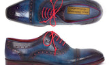 Paul Parkman Men's Captoe Oxfords in Blue & Parliament