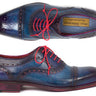 Paul Parkman Men's Captoe Oxfords in Blue & Parliament