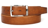 Paul Parkman Men's Hand-Painted Leather Belt in Tobacco