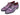 Paul Parkman Men's Hand-Painted Leather Wingtip Oxfords in Purple & Navy