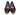 Paul Parkman Men's Hand-Painted Leather Oxfords in Black & Purple