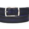 Paul Parkman Men's Hand-Painted Leather Belt in Dual Tone Navy & Blue