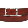 Paul Parkman Men's Hand-Painted Leather Belt in Reddish Brown