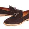 Paul Parkman Men's Suede Tassel Loafers in Brown in #color_