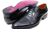 Paul Parkman Men's Hand-Painted Leather Captoe Oxfords in Black