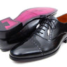 Paul Parkman Men's Hand-Painted Leather Captoe Oxfords in Black