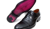 Paul Parkman Men's Hand-Painted Leather Captoe Oxfords in Black