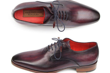 Paul Parkman Men's Plain Toe Leather Oxfords in Purple