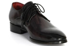 Paul Parkman Men's Hand-Painted Leather Derby Shoes in Anthracite Black