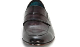 Paul Parkman Men's Hand-Painted Leather Loafers in Black & Gray