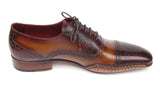Paul Parkman Men's Hand-Painted Leather Captoe Oxfords in Brown