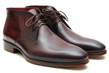 Paul Parkman Men's Leather Chukka Boots in Brown & Bordeaux