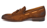 Paul Parkman Men's Suede Tassel Loafers in Antique Brown