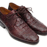 Paul Parkman Men's Croco-Embossed Leather Derby Shoes in Brown & Bordeaux