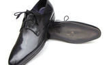 Paul Parkman Men's Ghillie Lacing Hand-Painted Leather Dress Shoes in Black