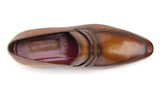 Paul Parkman Men's Handmade Leather Loafers in Brown
