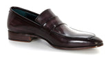 Paul Parkman Men's Hand-Painted Leather Loafers in Black & Gray