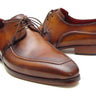 Paul Parkman Men's Hand-Painted Leather Derby Shoes in Brown