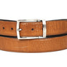 Paul Parkman Men's Croco-Embossed Calfskin Leather Belt in Camel