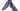 Paul Parkman Men's Hand-Painted Side Sewn Tassel Loafers in Blue & Purple