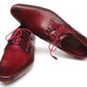 Paul Parkman Men's Ghillie Lacing Side Handsewn Dress Shoes in Burgundy