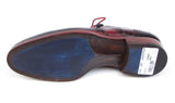 Paul Parkman Men's Leather Wingtip Brogues in Navy & Red
