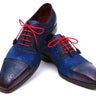 Paul Parkman Men's Suede Captoe Oxfords in Blue